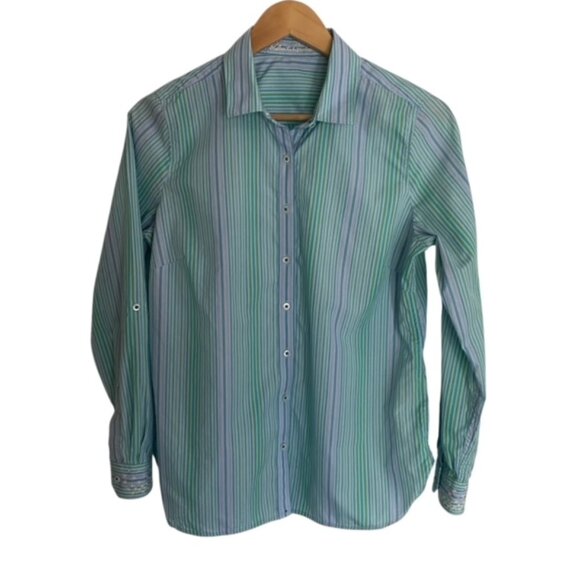 Robert Graham Striped Button Up Shirt Small - Picture 1 of 6